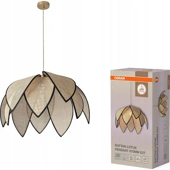 Závěsné svítidlo Lotus z ratanu Decor 670 E27 hnědé