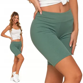 Moraj Cyklistické legíny dámské žebrované BIKER RDL850-013 zelené S/M