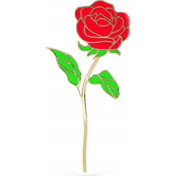 Přívěsek PINETS brož květ Růže řezaná pozlacená 14K zlatem