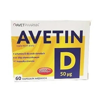 Doplněk stravy AVET PHARMA Avetin D 50 μg vitamín D kapsle 60 ks