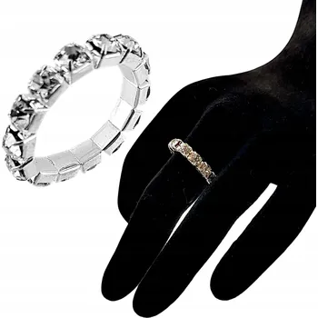 Prsten Prstýnek na gumičce Obrázek s zirkony