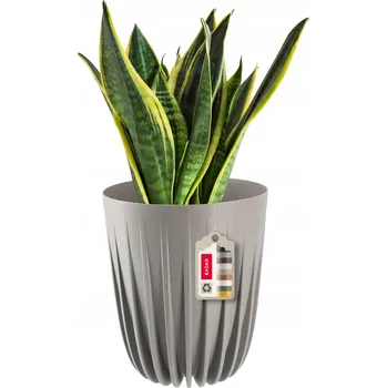 Květináč Květináč plast šedý Kadax 19 cm x 19 x 22,5 cm