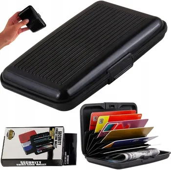 ALUMINIOVÁ PENĚŽENKA Pouzdro na karty OCHRANA RFID DOKLADY PRŮKAZ ŘIDIČSKÉHO PRŮKAZU