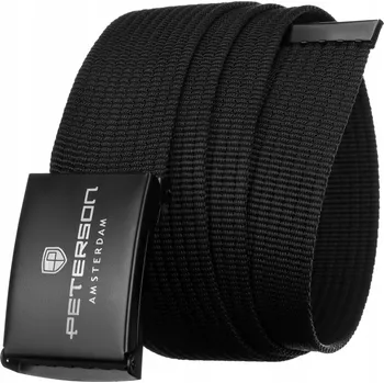 Opasek Pásek pánský Peterson černý syntetický 95 cm s upínací sponou