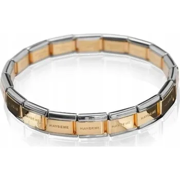 Náramek Modulární náramek Maybeme základna ocel zlato-stříbrný