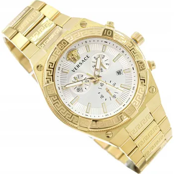 Hodinky Pánské hodinky Versace VESO00822 Greca Sporty Elegantní zlaté chronograf