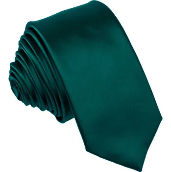 Kravata ZELEŇ ZELENÁ Žakárová úzká kravata 6 cm hladká GREG gs09cc