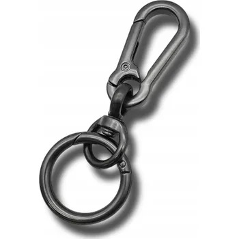 PEVNÁ KARABINA PŘÍVĚSEK NA KLÍČE NA KLÍČE S O-KROUŽKEM, KOVOVÝ HÁK 9,5 CM STŘÍBRNÝ