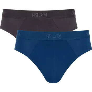 Slipy SLIPY SLOGGI SLG BASE BRIEF 2PACK 2 KS M GRAFITOVÁ-TMAVĚ MODRÁ