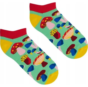 Pánské ponožky KABAK Ponožky kotníkové ponožky Houby 36-41 vícebarevná velikost 36-40