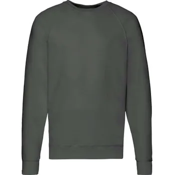 Pánská mikina MIKINA FRUIT OF THE LOOM RAGLAN LIGHT grafitová XXL