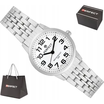 Hodinky DÁMSKÉ KLASICKÉ MALÉ STŘÍBRNÉ PŘEHLEDNÉ HODINKY PERFECT R324-01 29 mm