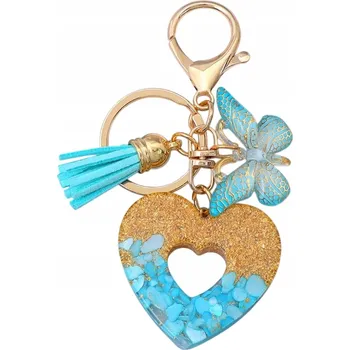 Klíčenka Heart - Slabě Modrá KP-37996