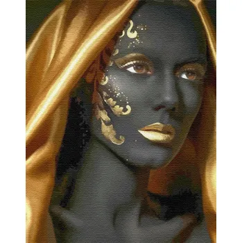 Obraz Obrázek k vymalování podle čísel Artnapi Zlaté tetování 40x50 cm na rámu