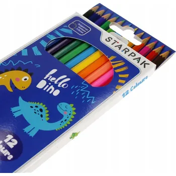 Pastelka ŠKOLNÍ pastelky mix 12 BAREV Dřevěné PASTELKY STARPAK pro DĚTI