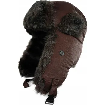 Čepice Szaleo zimní čepice ušanka hnědá, univerzální velikost