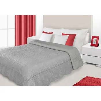 Přehoz na lůžko Přehoz na postel 220x240 cm Eurofirany Lidia světle šedý