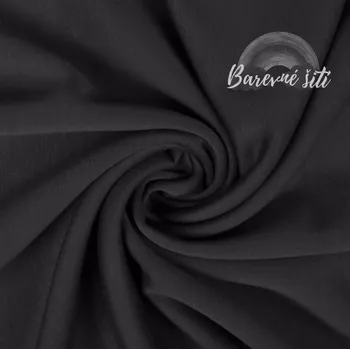 Teplákovina MÁSLOVÁ Antracit 260g (E) (Elegantní lesklá teplákovina)