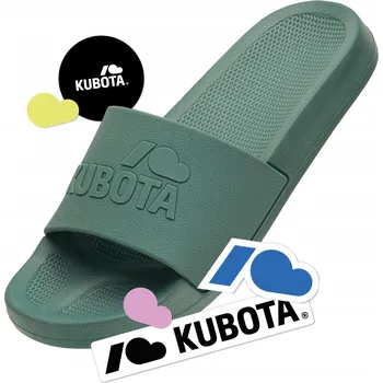 Dámské pantofle PLAVECKÉ NAZOUVÁKY KUBOTA PLAIN DÁMSKÉ 37 ZELENÉ GUMOVÉ + SAMOLEPKY 37