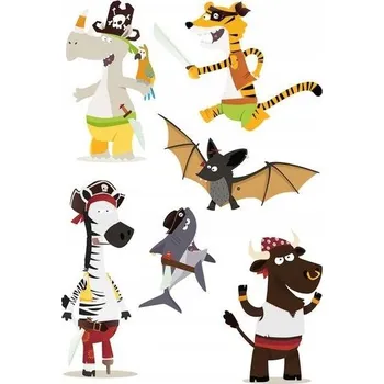 Odstranitelné tetování DOČASNÉ TETOVÁNÍ pro DĚTI SMÝVATELNÉ Zvířátka piráti HERMA 1 blistr