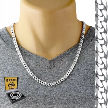 Řetízek Řetízek Pánský Stříbrný STŘÍBRO ryzosti 925 Diamantový 6mm/50cm Řetěz ITALSKÝ