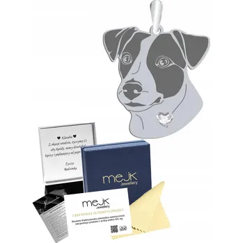 Přívěsek Přívěsek Stříbro Jack Russell teriér Krátkosrstý 925 Dárek GRAVÍROVÁNÍ DÁREK