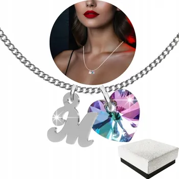 Náhrdelník Stříbrný Náhrdelník Písmeno Jméno Srdce DÁREK VÁNOCE Stříbro 925