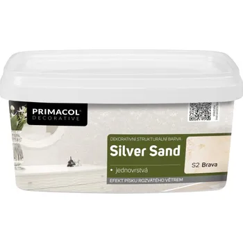 barva na zeď Primacol Decorative Silver Sand dekorativní strukturální barva, S1 Blanca, 1 l