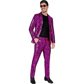 Karnevalový kostým Černo-růžový fuchsiový zebra Kostým s potiskem XL