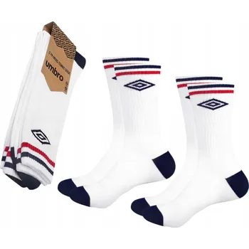 UMBRO PONOŽKY TENISOVÉ 2 PÁRY BÍLÉ 43-46