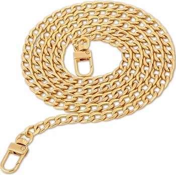 Opasek Pásek na kabelku, dlouhý řetízek, zlatý, kovový, dámský pancíř, 100 cm