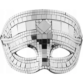 Karnevalová maska Benátská maska na oči Widmann, stříbrný plast