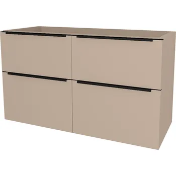 Koupelnový nábytek Mereo Mailo, koupelnová skříňka 121 cm, černé madlo, Multidecor, Šedý kámen CN593SBSEKA