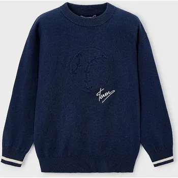 Dívčí svetr Dětský svetr s příměsí vlny Mayoral tmavomodrá barva, 4372 4372.5A.Mini.9BYA 59X, vel. 128