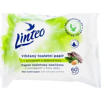 Toaletní papír Linteo Satin vlhčený s dubovou kůrou 60 ks