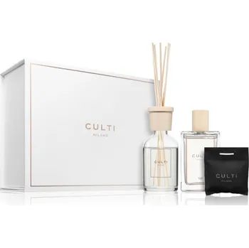 Aroma difuzér Culti Milano Thé Culti Milano Home Thé vůně do prádla 1 ks + Culti Milano Spray Thé bytový sprej 100 ml + Culti Milano Thé aroma difuzér 100 ml + Culti Milano Sticks Stile tyčinky do aroma difuzérů