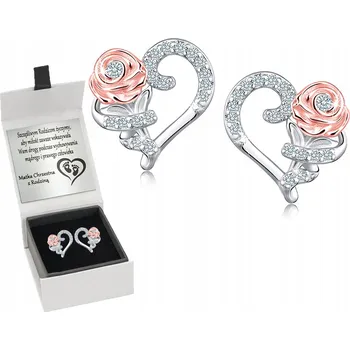 Náušnice NÁUŠNICE STŘÍBRNÁ SRDCE ZLACENÉ, GRAVÍROVÁNÍ