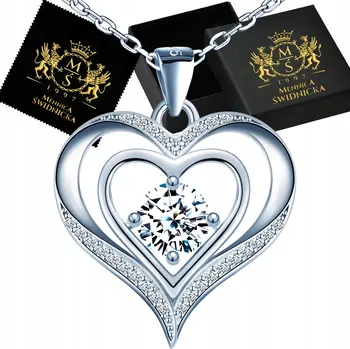 Náhrdelník Stříbro Srdce Náhrdelník Řetízek Dámský Celebrity