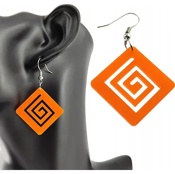 Náušnice Náušnice barevné Plastové Řecké Oranžové Visací