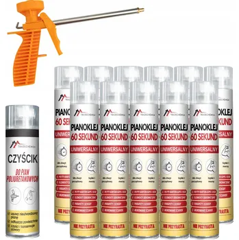 Průmyslové lepidlo Pěna pěnová 60 sekund pěnoklej univerzální lepidlo + pistole + čistič