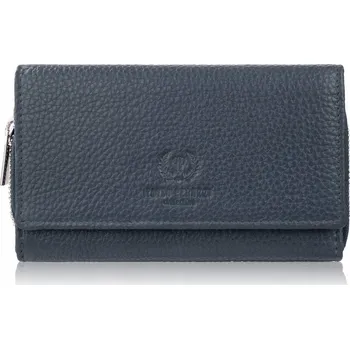 Dámská velká peněženka tmavě modrá z přírodní kůže prostorná Paolo Peruzzi