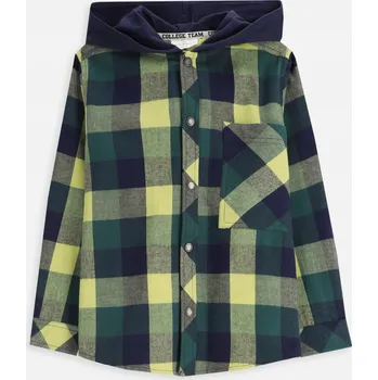 Pánská košile Coccodrillo dětská košile s dlouhým rukávem, bavlna, vícebarevná, velikost 110