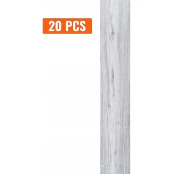 vinylová podlaha Samolepicí Podlahové Dlaždice 36x6 Palců 20 KS Světle Šedé Vzhled Dřeva