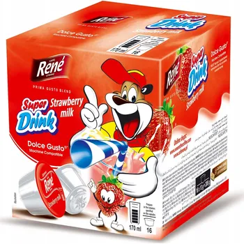Kapsle do Dolce Gusto Café René Strawberry Milk 16 ks