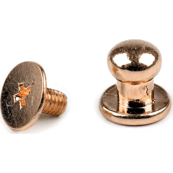 Nýt Sedlářský nýt šroubovací Ø6 mm Varianta: 2 růžové zlato, Balení: 20 pár