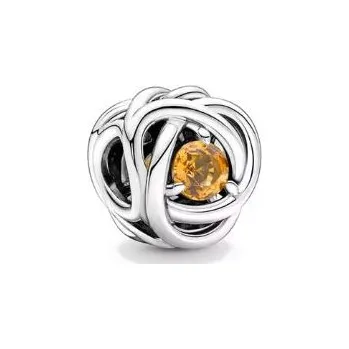 Přívěsek Charms ze stříbra beads stříbro medový korálek symbol věčnosti s925