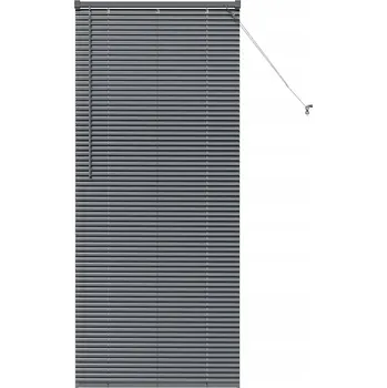 Žaluzie Okenní žaluzie se zatemňovací roletou, manuální ovládání, tmavě šedá, hliníková