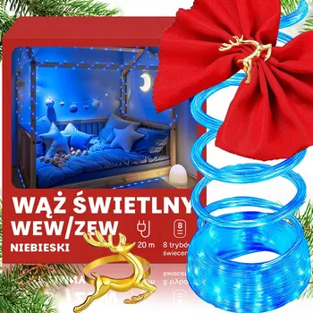 IP kamera VÝKONNÝ SVĚTELNÝ HAD 480 LED VENKOVNÍ ZÁVĚS 20m IP44 MODRÝ +