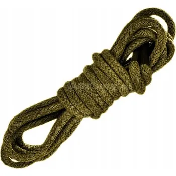 Vrták Olivové KHAKI tkaničky do bot 90 cm SILNÉ KULATÉ 5 mm BAVLNA G9-40