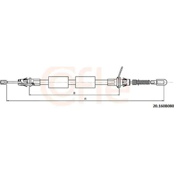 Auto-moto Lanovod parkovací brzdy COFLE 92.20.160B080
